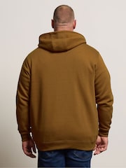 BadRhino Big & Tall Brown Zip Thru Hoodie - Image 4 of 7