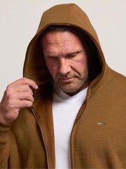 BadRhino Big & Tall Brown Zip Thru Hoodie - Image 5 of 7