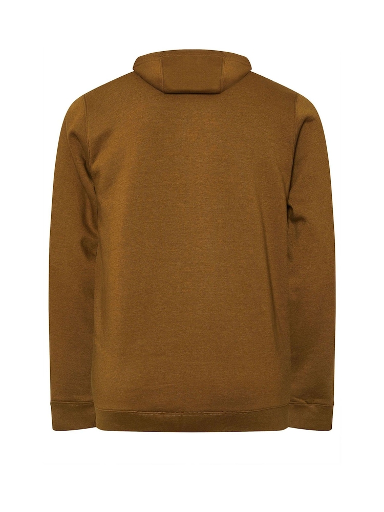BadRhino Big & Tall Brown Zip Thru Hoodie - Image 7 of 7