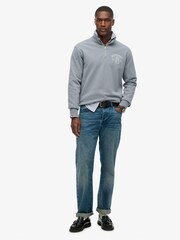 Superdry Blue Athletic Essentials Half Zip Sweatshirt - Image 1 of 4