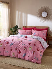 Their Nibs Pink Mon Coeur Cotton Reversible Duvet Cover Set - Image 1 of 5
