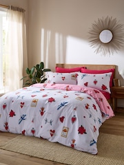 Their Nibs Pink Mon Coeur Cotton Reversible Duvet Cover Set - Image 2 of 5