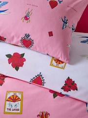 Their Nibs Pink Mon Coeur Cotton Reversible Duvet Cover Set - Image 4 of 5
