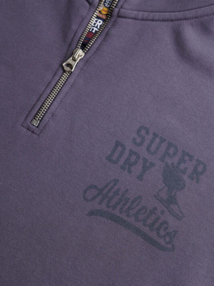 Superdry Purple Athletic Essentials Half Zip Sweatshirt - Image 4 of 4