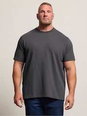BadRhino Big & Tall Grey Ottoman Ribbed T-Shirt - Image 1 of 6