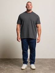 BadRhino Big & Tall Grey Ottoman Ribbed T-Shirt - Image 2 of 6