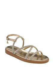 Lotus Gold Diamante Wedge Sandals - Image 1 of 4