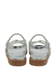 Lotus Silver Diamante Wedge Sandals - Image 3 of 4