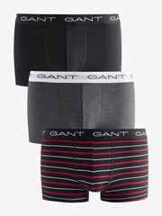 GANT Black Stripe Stretch Cotton Boxers 3 Pack - Image 2 of 8