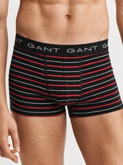 GANT Black Stripe Stretch Cotton Boxers 3 Pack - Image 8 of 8