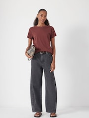 Hush Brown Slim Cotton T-Shirt - Image 2 of 5