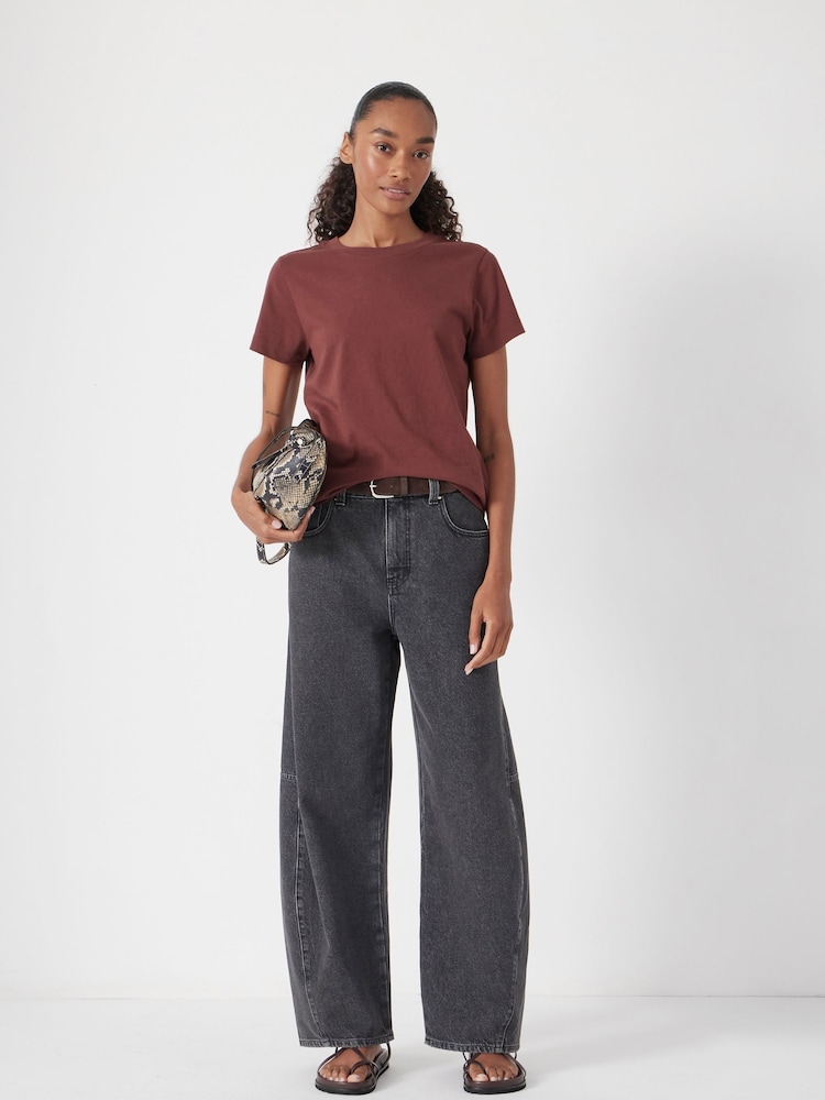 Hush Brown Slim Cotton T-Shirt - Image 2 of 5