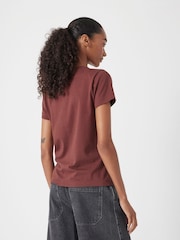 Hush Brown Slim Cotton T-Shirt - Image 3 of 5