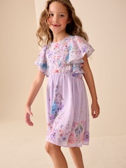 Lilac Purple Embellished Occasion Dress (3-16yrs) - Image 3 of 4
