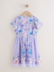 Lilac Purple Embellished Occasion Dress (3-16yrs) - Image 6 of 8