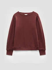 Hush Brown Emily Puff Sleeve Jersey Top - Image 5 of 5