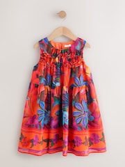 Multi Bright Floral Ruffle Occasion Dress (3-16yrs) - Image 5 of 10