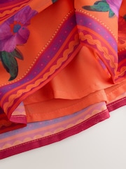 Multi Bright Floral Ruffle Occasion Dress (3-16yrs) - Image 7 of 10