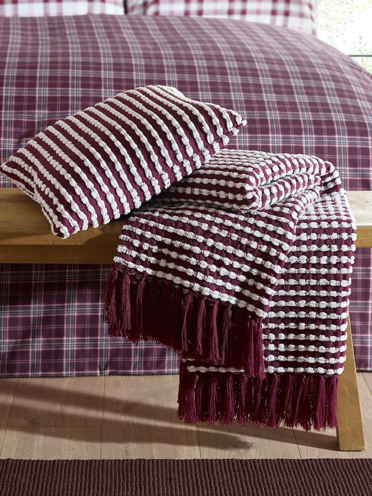 Catherine Lansfield Stab Stitch Blanket Throw - صورة 4 من 4