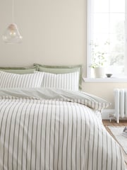 Bianca Green Hampton Stripe Cotton Reversible Duvet Cover Set - Image 2 of 6