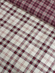 Catherine Lansfield Plum Kelso Check Easy Care Duvet Cover and Pillowcase Set - Image 5 of 5