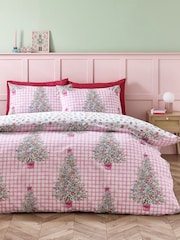 Catherine Lansfield Pink Christmas Sweets and Treats Duvet Cover Set - Image 1 of 4