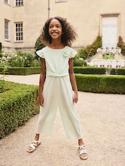 Mint Green Plisse Jumpsuit (3-16yrs) - Image 1 of 3