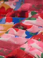 Pink Floral Short Sleeve Pleated Ruffle Jumpsuit (3-16yrs) - Image 6 of 7