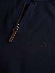 Superdry Blue Classic Essential Half Zip Jumper - Image 4 of 4