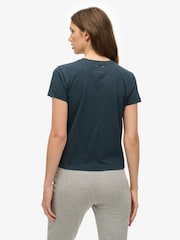 Superdry Blue Athletic Graphic Print Fitted T-Shirt - Image 2 of 4