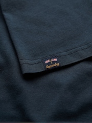 Superdry Blue Athletic Graphic Print Fitted T-Shirt - Image 4 of 4
