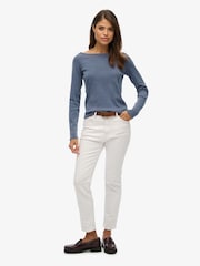 Superdry Blue Bardot Off Shoulder Top - Image 1 of 3