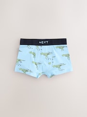 Green/Blue Dinosaur Print Soft Waistband Trunks 5 Pack (1.5-16yrs) - Image 2 of 9