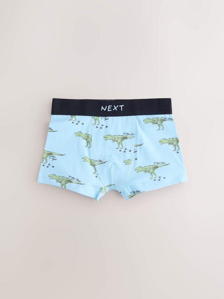 Green/Blue Dinosaur Print Soft Waistband Trunks 5 Pack (1.5-16yrs) - Image 2 of 9 Green/Blue Dinosaur Print Soft Waistband Trunks 5 Pack (1.5-16yrs) - Image 2 of 9