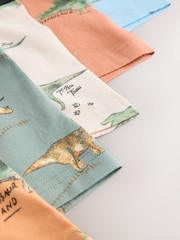 Green/Blue Dinosaur Print Soft Waistband Trunks 5 Pack (1.5-16yrs) - Image 8 of 9