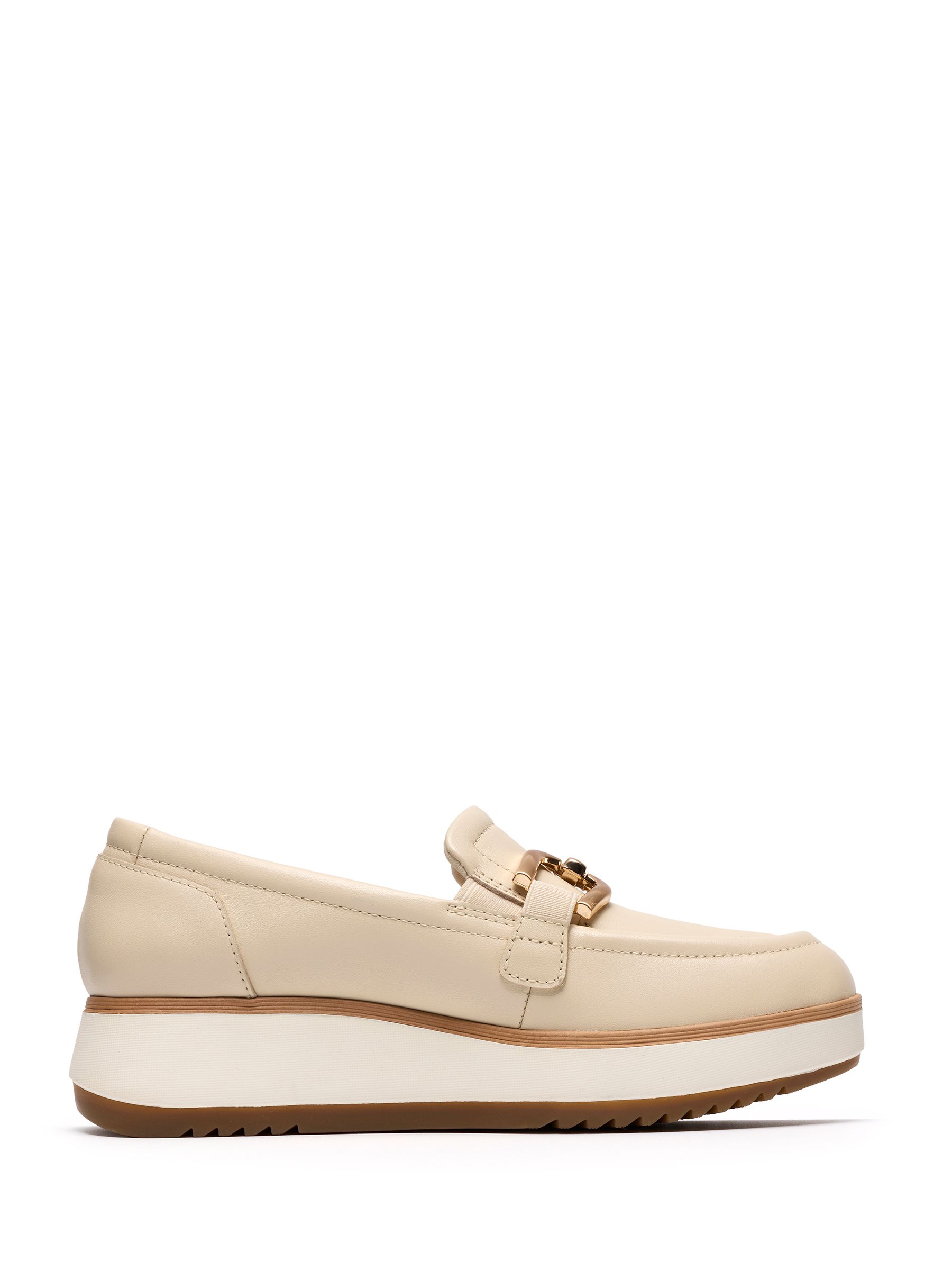 Buy Clarks Cream Leather Zylah May Shoes from Next Luxembourg