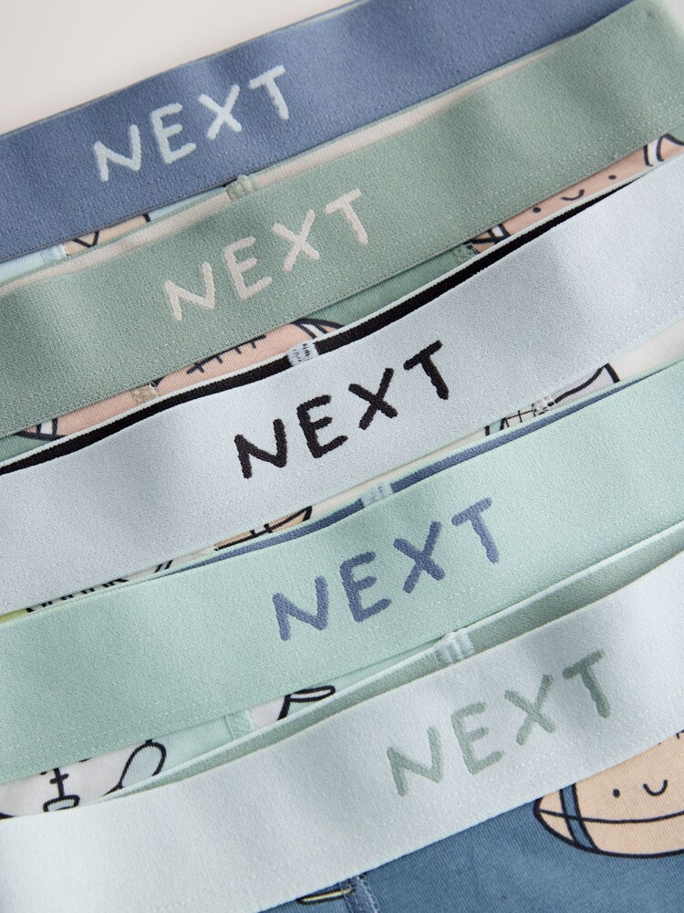 Pastel Sports Junior Character Trunks 5 Pack (1.5-16yrs) - Image 9 of 9