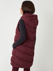 Threadbare Red Longline Padded Gilet - Image 3 of 5