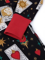 Chelsea Peers Black Kids Tarot Card Print Long Pyjamas Set - Image 2 of 3