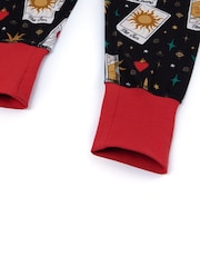 Chelsea Peers Black Kids Tarot Card Print Long Pyjamas Set - Image 3 of 3
