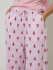 Threadbare Pink Lobster Graphic Print Short Sleeve Pyjamas - Image 4 of 8