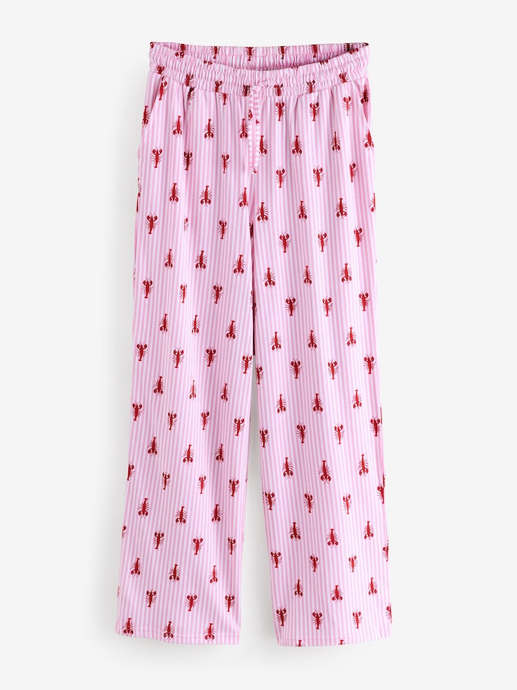 Threadbare Pink Lobster Graphic Print Short Sleeve Pyjamas - Image 8 of 8