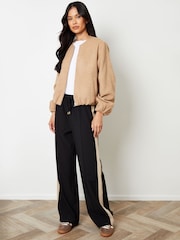 Jaqueta bomber Threadbare escovada com bainha de bolhas - Imagem 3 de 5