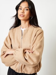 Jaqueta bomber Threadbare escovada com bainha de bolhas - Imagem 4 de 5