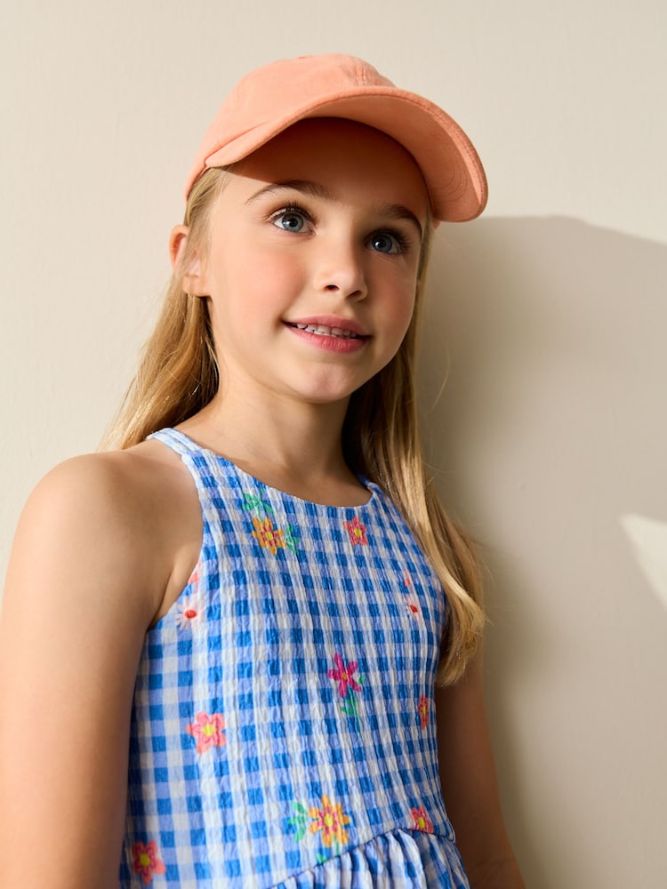 Buy Blue Gingham Strappy Crinkle Summer Dress (3-16yrs) from Next Gibraltar