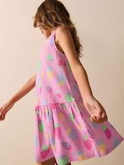 Pink Strawberries Sleeveless Jersey Dress (3-16yrs) - Image 5 of 10