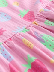 Pink Strawberries Sleeveless Jersey Dress (3-16yrs) - Image 9 of 10