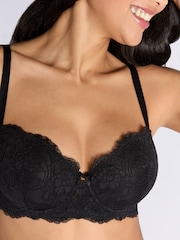 Boux Avenue Black Emma Lace Balconette Bra - Image 4 of 4