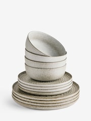 12 Piece Natural Global Dinner Set - Image 5 of 5