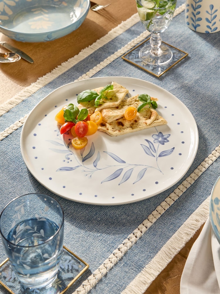 Cream Alice Floral Hand Paint Serving Platter - Image 1 of 4